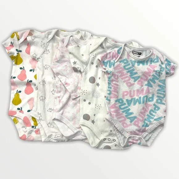 Baby Girls 3-6 Month Onsies Bodysuits Lot of 5 - Picture 9 of 9